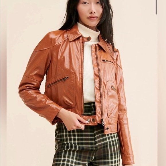 We The Free Jackets & Blazers - We The Free Blood Orange moto vegan Leather Jacket